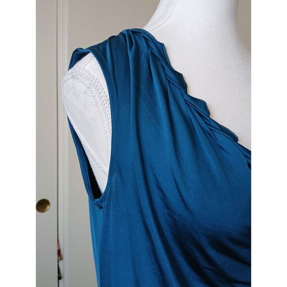 Dana Buchman Womens Sleeveless Braided Detail V Neck Stretch Pullover Top Medium - Picture 6 of 13